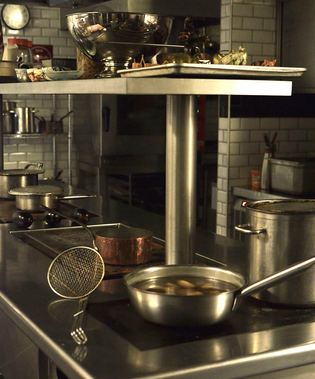 A professional kitchen at work
